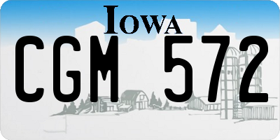 IA license plate CGM572