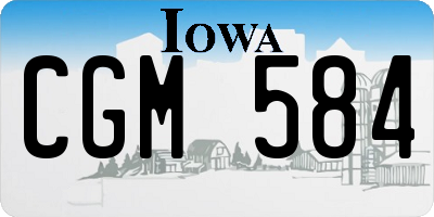 IA license plate CGM584