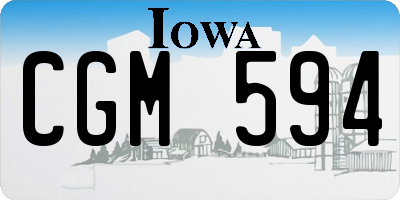 IA license plate CGM594