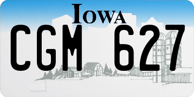 IA license plate CGM627