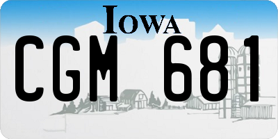 IA license plate CGM681
