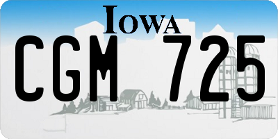 IA license plate CGM725