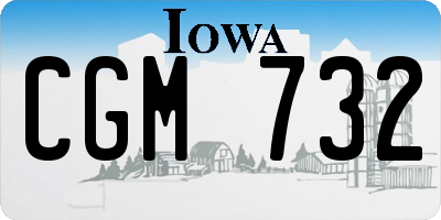 IA license plate CGM732