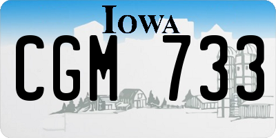 IA license plate CGM733
