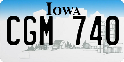 IA license plate CGM740