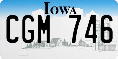IA license plate CGM746