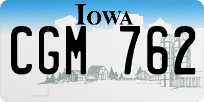 IA license plate CGM762