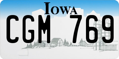 IA license plate CGM769