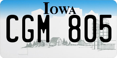 IA license plate CGM805