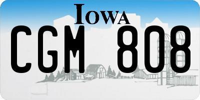 IA license plate CGM808