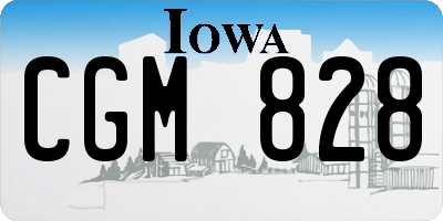 IA license plate CGM828