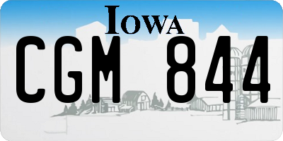 IA license plate CGM844