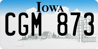 IA license plate CGM873