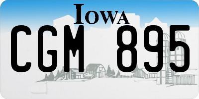 IA license plate CGM895