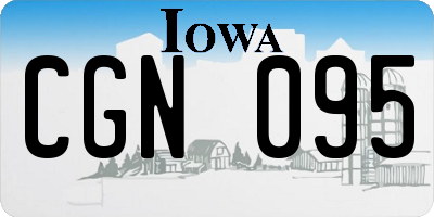 IA license plate CGN095