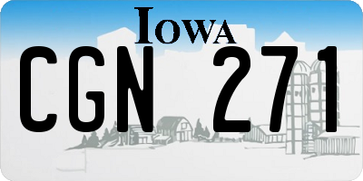 IA license plate CGN271