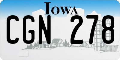 IA license plate CGN278