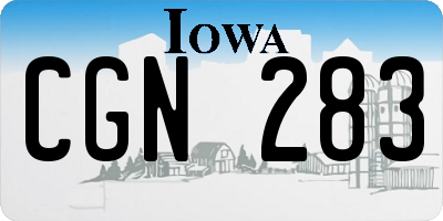 IA license plate CGN283