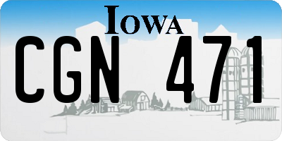 IA license plate CGN471