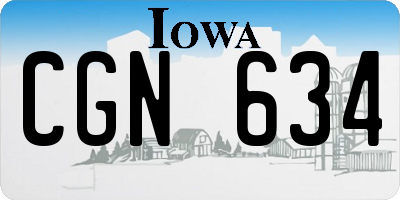 IA license plate CGN634