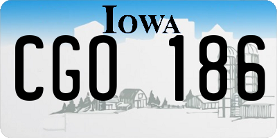 IA license plate CGO186
