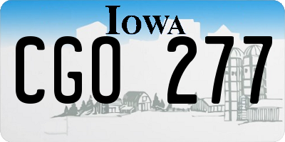 IA license plate CGO277