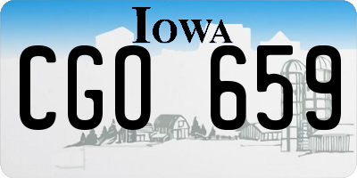 IA license plate CGO659