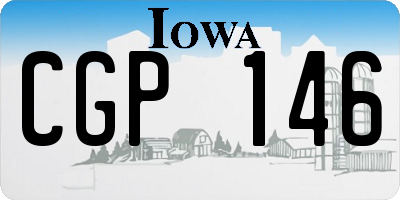 IA license plate CGP146