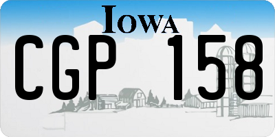 IA license plate CGP158