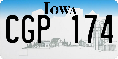 IA license plate CGP174