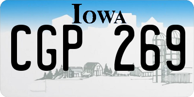 IA license plate CGP269