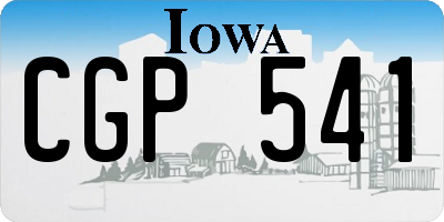 IA license plate CGP541