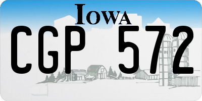 IA license plate CGP572