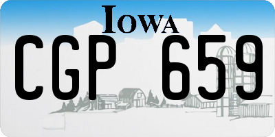IA license plate CGP659