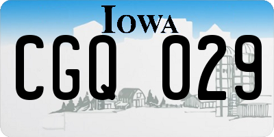 IA license plate CGQ029