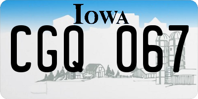 IA license plate CGQ067