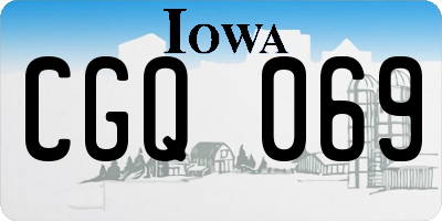 IA license plate CGQ069
