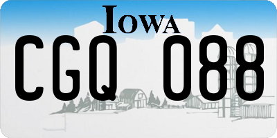 IA license plate CGQ088