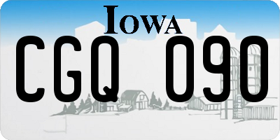 IA license plate CGQ090