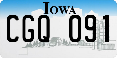 IA license plate CGQ091