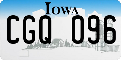 IA license plate CGQ096