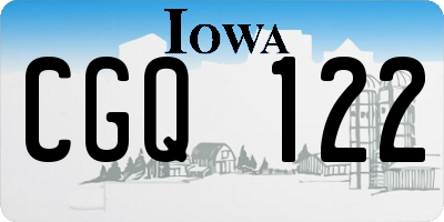 IA license plate CGQ122