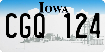IA license plate CGQ124