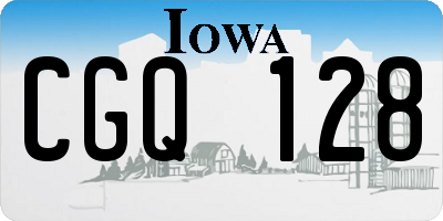 IA license plate CGQ128