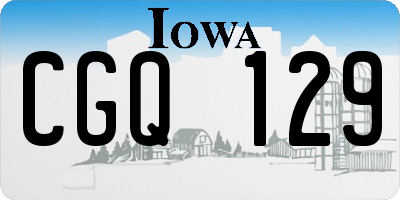 IA license plate CGQ129