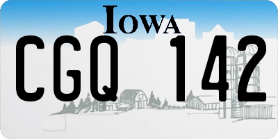 IA license plate CGQ142
