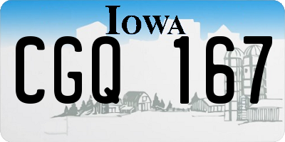 IA license plate CGQ167