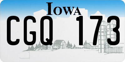 IA license plate CGQ173