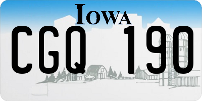 IA license plate CGQ190