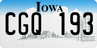 IA license plate CGQ193
